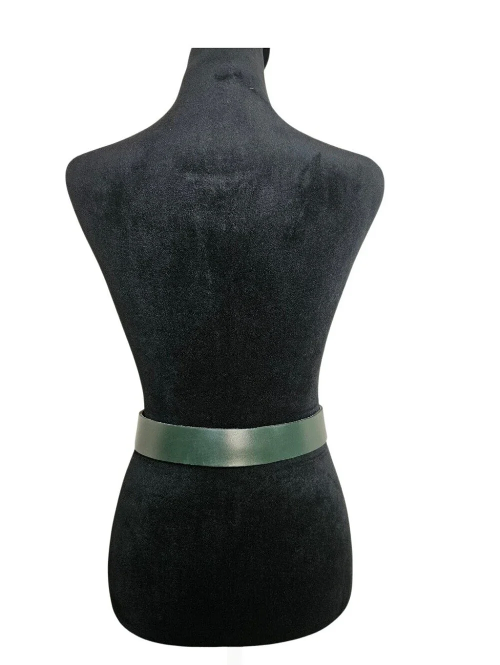 Vintage 70's Calderon 9870 Hunter Green Leather Braided Buckle  Waist Belt S
